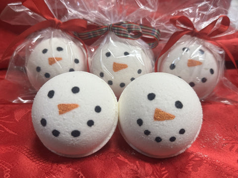 Snowman Goat Milk Bath Bomb